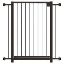 Grade portãozinho pet bebê divisor corredor ambiente multigrade 70 cm até 73 cm preto