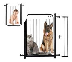 Grade Portãozinho Portão Pet Para Crianças Cachorros Bebe Proteção Segurança 70cm a 84cm - Jaddi