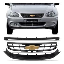 Grade Preta Com Emblema Dourado Corsa Classic 2000 A 2010 Grade Preta Com Emblema Dourado Corsa Classic 2000 A 2010