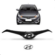 Grade Preta e Emblema para Hyundai Hb20 2012 a 2015 Cromado