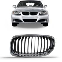 Grade Radiador Bmw 320 2009 2010 2011 2012 Cromada Com Friso Preto
