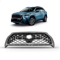 Grade Radiador Corolla Cross 2021 A 2024 Hybrido Friso Cinza