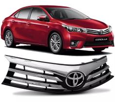 Grade Radiador Cromada Com Emblema Corolla 2015 2016 2017 Grade Radiador Cromada Com Emblema Corolla 2015 2016 2017