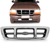 Grade radiador ford ranger 2000 2001 2002 2003 2004 cromada cinza Grade radiador ford ranger 2000 2001 2002 2003 2004 cromada cinza