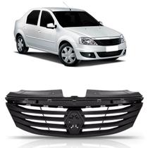 Grade Radiador Logan Preta Sem Friso Sem Emblema 2010 a 2012