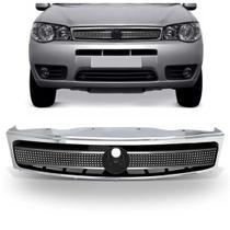 Grade Radiador Palio Zoião 2004 a 2007 Cromado S/Emblema