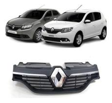 Grade Radiador Sandero Logan 2015 16 A 2019 Emblema + Friso Grade Radiador Sandero Logan 2015 16 A 2019 Emblema + Friso