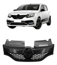Grade Radiador Sandero Rs Colmeia 2015 A 2019 Preto