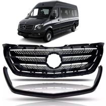 Grade Radiador Sprinter 2017 A 2018 Com Moldura Preto