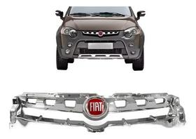 Grade Radiador Strada Locker 2014 A 2017 Cromada C/emblema