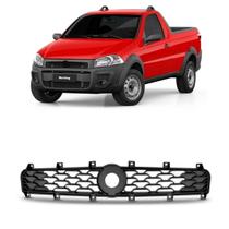 Grade Radiador Strada Working Preta 2014 Em Diante