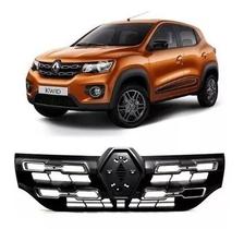 Grade Radiador Superior Aro Cromado Renault Kwid 2018 2019 Grade Radiador Superior Aro Cromado Renault Kwid 2018 2019