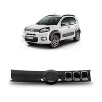 Grade Radiador Uno 2015 A 2018 Sport Preto Brilhante Moldura Cinza Grade Radiador Uno 2015 A 2018 Sport Preto Brilhante Moldura Cinza