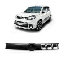 Grade Radiador Uno 2015 A 2018 Sport Preto Brilhante Moldura Cromada Grade Radiador Uno 2015 A 2018 Sport Preto Brilhante Moldura Cromada