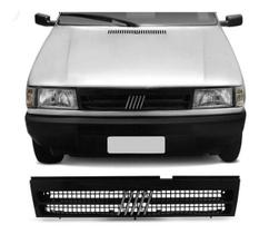 Grade Radiador Uno Elba Fiorino Preta + Emblema 1991 A 1999
