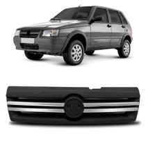 Grade Radiador Uno Fiorino 2006 2007 2008 2009 2010 2011 2012 2013 Preta Com Friso Cromado