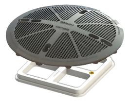 Grade Ralo 15 cm x 15 cm com tampa FSB Prata Base ABS Grade Ralo 15 cm x 15 cm com tampa FSB Prata Base ABS