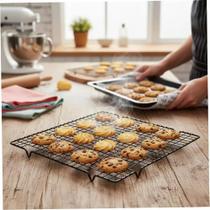 Grade Resfriar Bolos Doces Salgados Pães Antiaderente Grelha Grade Resfriar Bolos Doces Salgados Pães Antiaderente Grelha