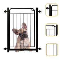 Grade Segurança Portão Pet Aramado 70 A 75cm Ajustável Para Cães Criança Corredor Portaozinho Reforçado Com Trava Superior Grade Segurança Portão Pet Aramado 70 A 75cm Ajustável Para Cães Criança Corredor Portaozinho Reforçado Com Trava Superior