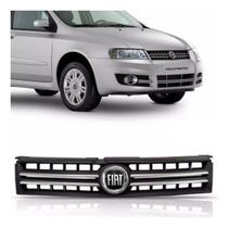 Grade stilo 09/10 cromad c/emblema fiat preto grande