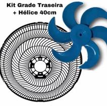 Grade Traseira Cadence 40cm Eros + Helice 6 Pás Azul
