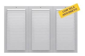 Grade Ventilacao Superfície Pvc 54x34cm Com Tela Westaflex