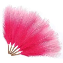 Gradiente de serwalina artificial, capim-dos-pampas, rosa choque, 6 unidades