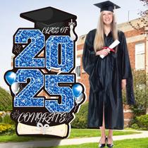 Graduation Yard Signs 2025 Extra Large Class of 2025 Blue