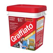 Grafiato Branco 25KG Interno Externo Antimofo Hidrorepelente Durabilidade Resistência