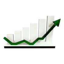 Gráfico de Bolsa de Valores 10cm - Enfeite Decorativo de Base - Investimento Gráfico de Bolsa de Valores 10cm - Enfeite Decorativo de Base - Investimento