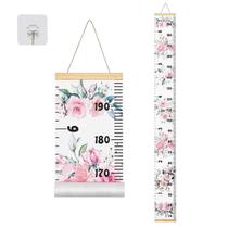 Gráfico de crescimento infantil em tela BESSLEE Floral para meninas de 200 cm