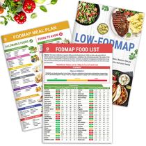 Gráfico de lista de alimentos com baixo teor de FODMAP e plano de refeições para IBS, SIBO e inchaço