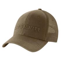 Gráfico do logotipo Cap Carhartt Canvas Mesh-Back para homens marrom claro