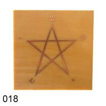 Gráfico Pentagrama Cabalístico, em Fenolite com Cobre 018 - 7cm