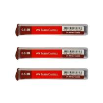 Grafite 0,5mm 2b contém 03 tubos com/24 grafites cada - faber Grafite 0,5mm 2b contém 03 tubos com/24 grafites cada - faber