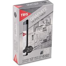Grafite 2.0MM TRIS 2B - 12 Tubos com 6 Minas Grafite 2.0MM TRIS 2B - 12 Tubos com 6 Minas