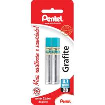 Grafite 2B 0,7mm 24 Grafites 2 UN Hi Polymer - PENTEL Grafite 2B 0,7mm 24 Grafites 2 UN Hi Polymer - PENTEL