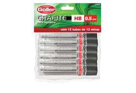 Grafite Preto 0,5 mm 12 Goller com 12 Grafite Preto 0,5 mm 12 Goller com 12