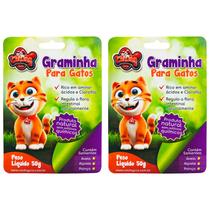 Graminha Digestiva Para Gatos Cat & Dog Petshop 50Gr 2un