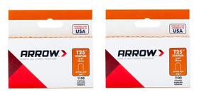 Grampas Arrow Fastener T25 3/8 polegadas Pacote com 2 Grampas Arrow Fastener T25 3/8 polegadas Pacote com 2