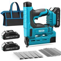 Grampeador 2 em 1 sem fio Brad Nailer Seesii calibre 18 de 2,0 Ah Grampeador 2 em 1 sem fio Brad Nailer Seesii calibre 18 de 2,0 Ah