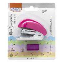 Grampeador Brw Mini com Extrator Rosa Grampeador Brw Mini com Extrator Rosa