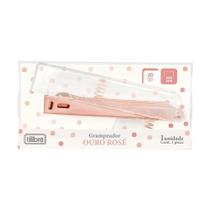 Grampeador de Mesa Ouro Rose Transparente 20 Folhas G107 Tilibra Elegante Escritório Grampeador de Mesa Ouro Rose Transparente 20 Folhas G107 Tilibra Elegante Escritório