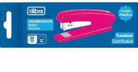 Grampeador De Mesa Tilibra G102 Rosa 20 Fls