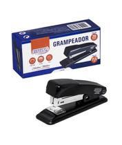 Grampeador De Metal 26/6 Para 20 Folhas Brw Reforçado Preto