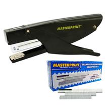 Grampeador de Metal Alicate Mão Resistente com 5000 Grampos Kit para Escritórios Delivery Lojas Comércios Escolas