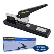 Grampeador de Metal Grande reforçado para até 100 folhas profissional escritório