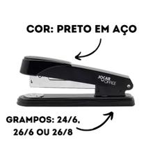 Grampeador Jocar Office 4681 Preto Metálico 16cm 26/6 24/6 E 23/8 Até 50 Folhas Grampeador Jocar Office 4681 Preto Metálico 16cm 26/6 24/6 E 23/8 Até 50 Folhas