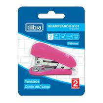 Grampeador Mini 26/6 Rosa Tilibra