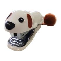 Grampeador Mini Dog Chaveiro Pompom Grampeia até 15 Folhas Fofo e nte